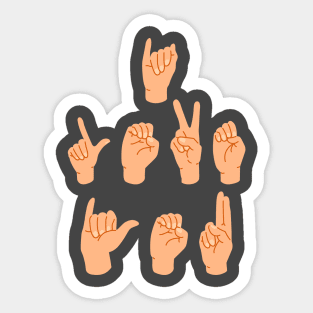 I love you - sign language Sticker